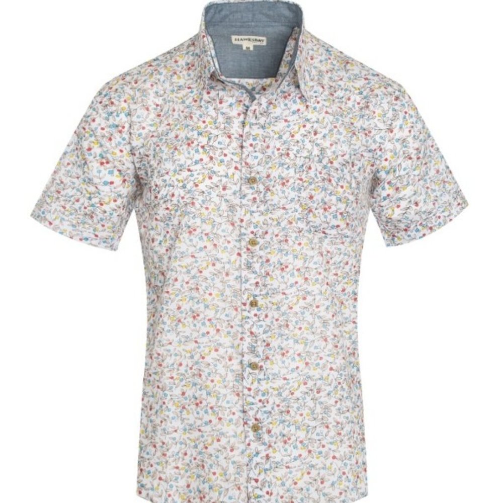 Floral Men Button Down Shirt